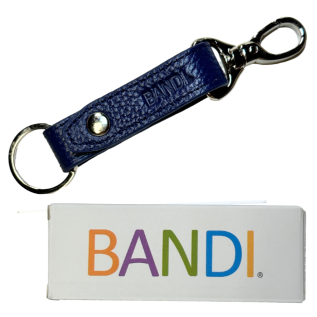 Leather Key Chain - Indigo
