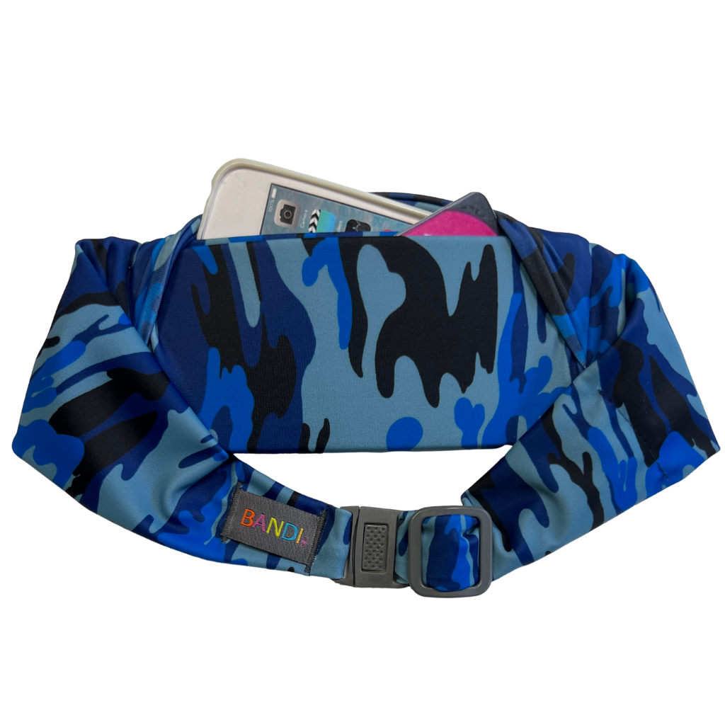 Kids Pocketed Belt - Camo Blue