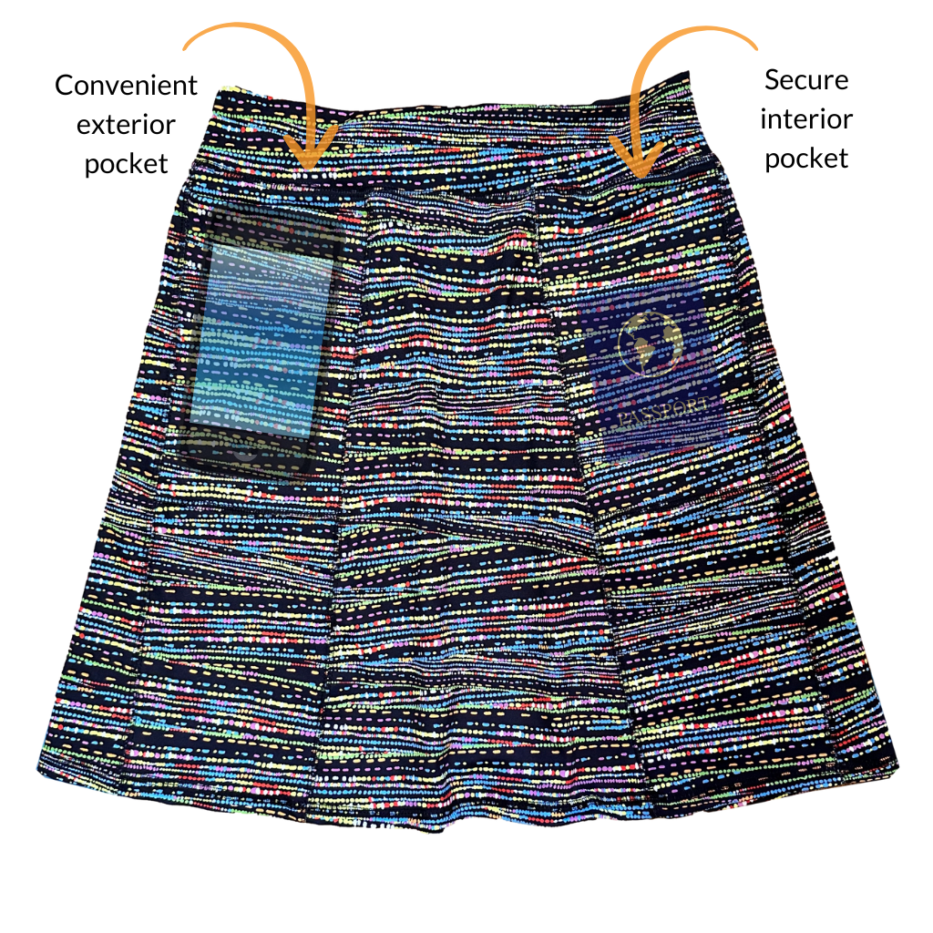 Freestyle Length Pocketed Skirt - Confetti