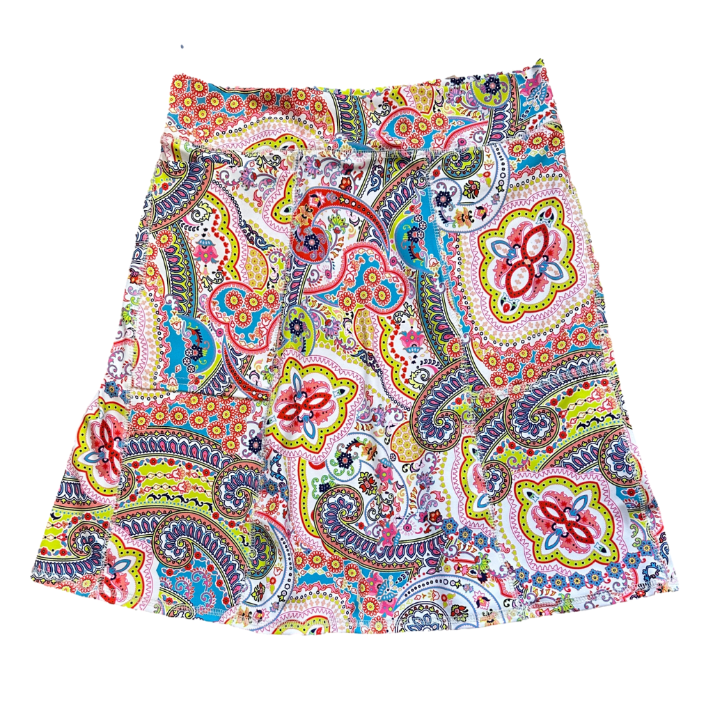 BANDI Pocketed skirt in colorful Paisley pattern