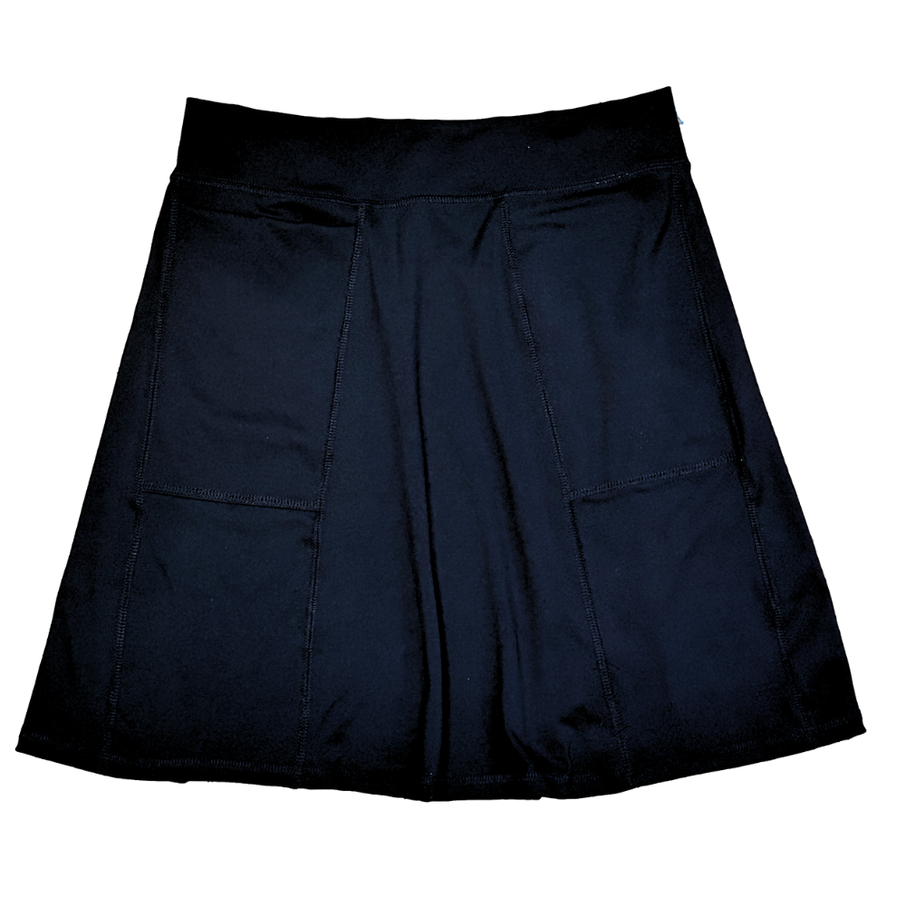 Freestyle Length Pocketed Skirt - Black
