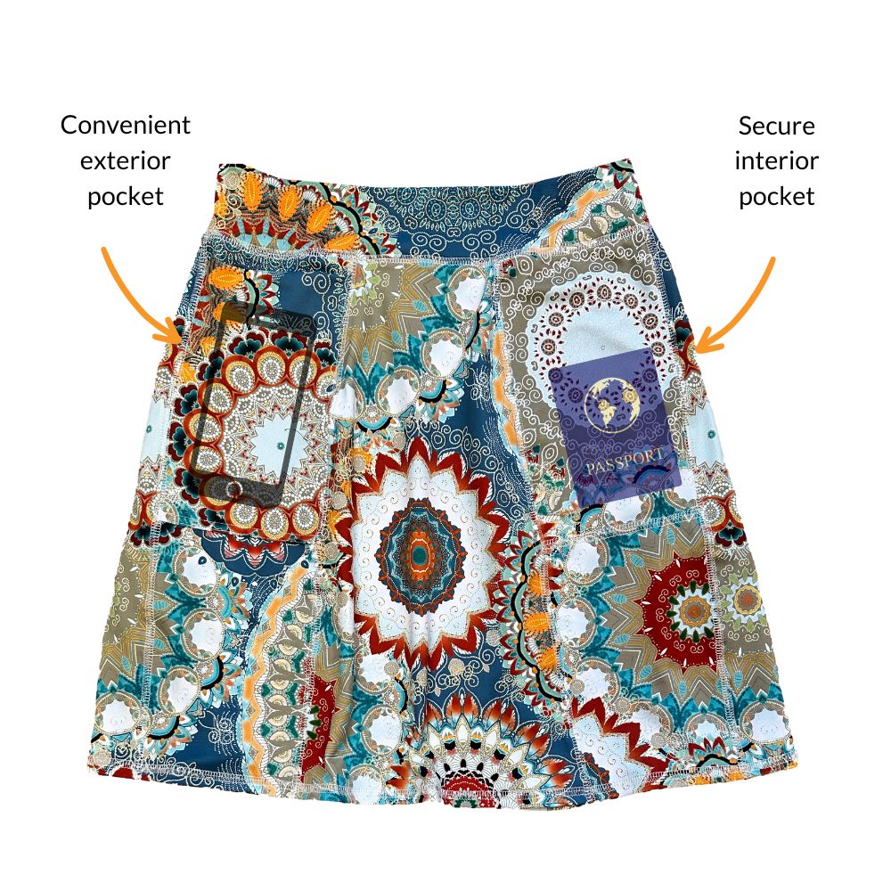 Freestyle Length Pocketed Skirt - Grommet