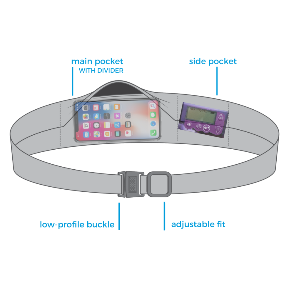 Pocketed Belt - Strata Fuchsia/Violet