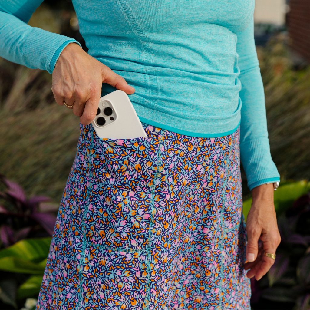 Tulip Garden Freestyle Pocketed Skirt