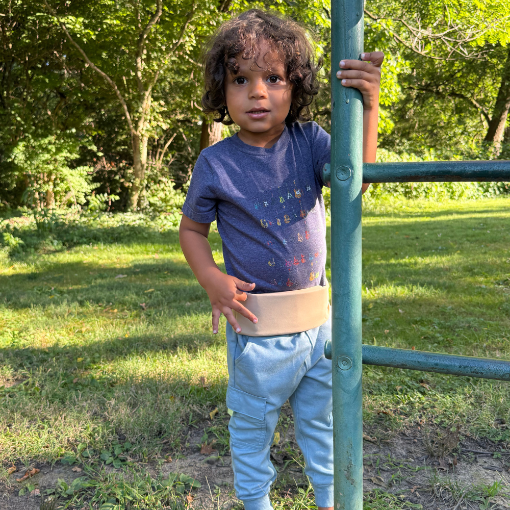 Taupe Kids Pocketed Belt