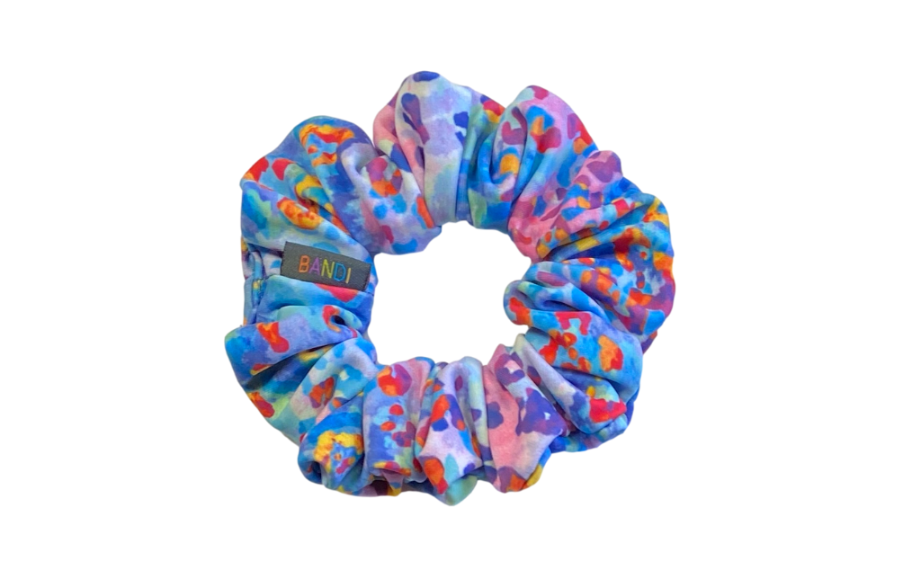 BANDI blue colorful Safari Fun Scrunchie