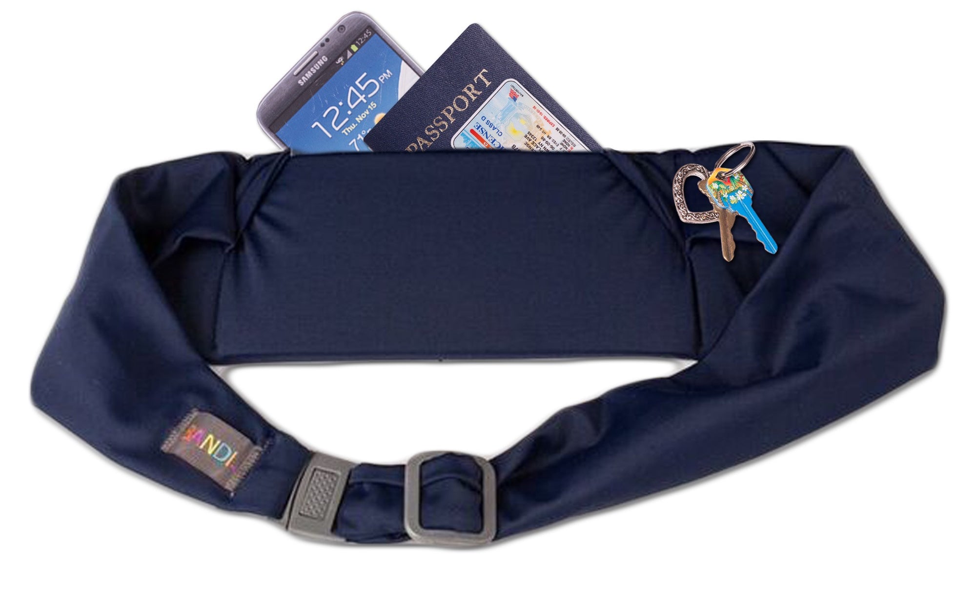 Navy Pocketed Belt