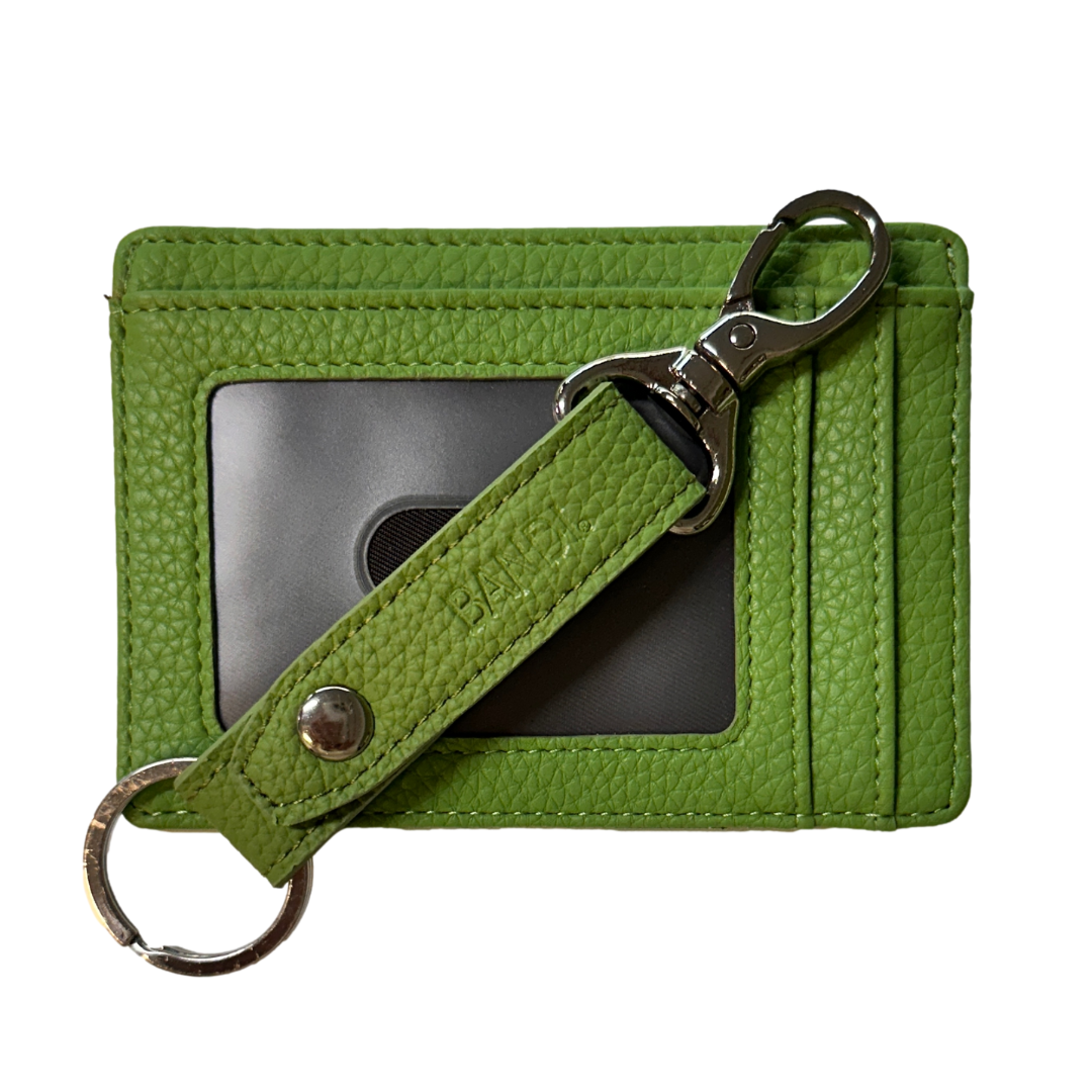 Kiwi Slim Faux Leather Wallet + Key Chain