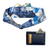 Baja Pocketed Belt Shades of blue floral and Indigo Wallet by BANDI