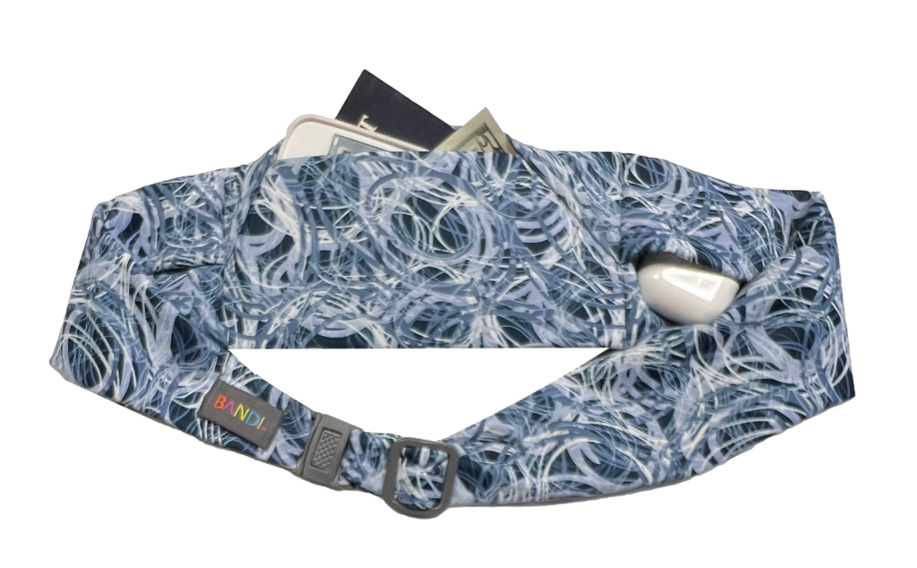 Blue Swirl Pocketed Belt