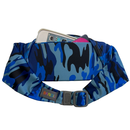 Kids Pocketed Belt - Camo Blue