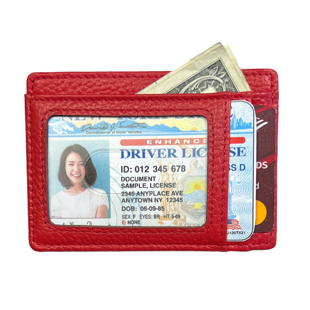 Leather Wallet - Cherry