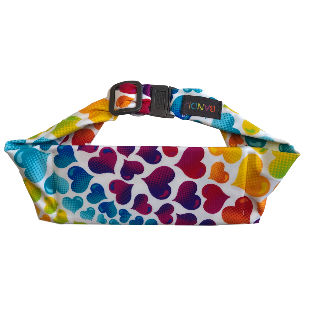 Kids Pocketed Belt - Rainbow Hearts