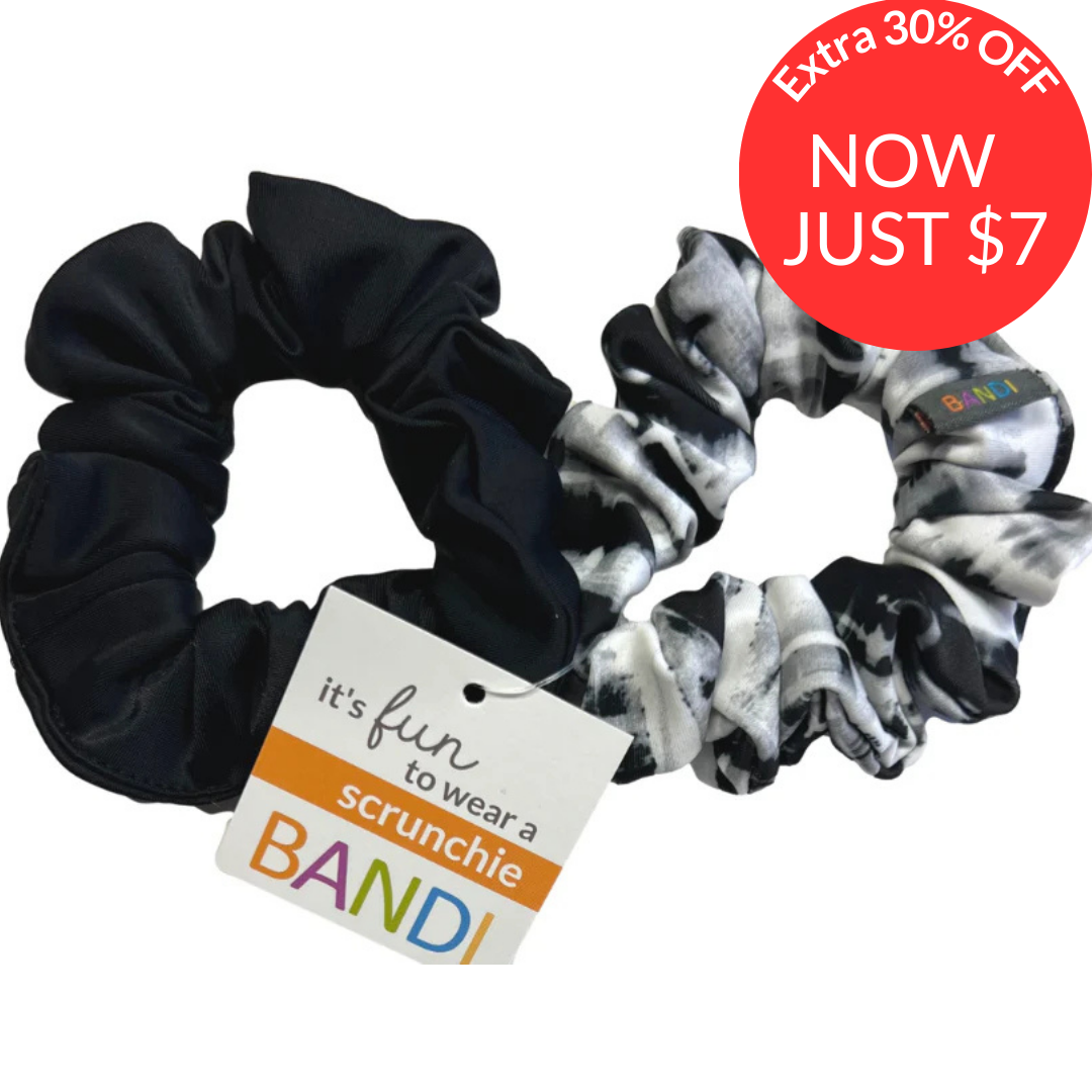 2-Pack Black/Metro Scrunchie