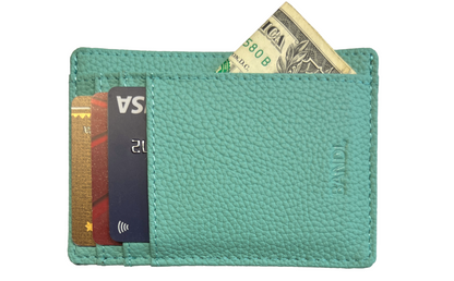 Faux Leather Wallet - Seaglass