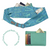 Ocean Oasis Pocketed Belt + Sea Glass Slim, Faux Leather Wallet