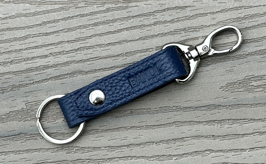 Leather Key Chain - Indigo