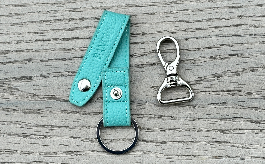 Faux Leather Key Chain - Seaglass