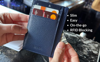 Leather Wallet - Indigo