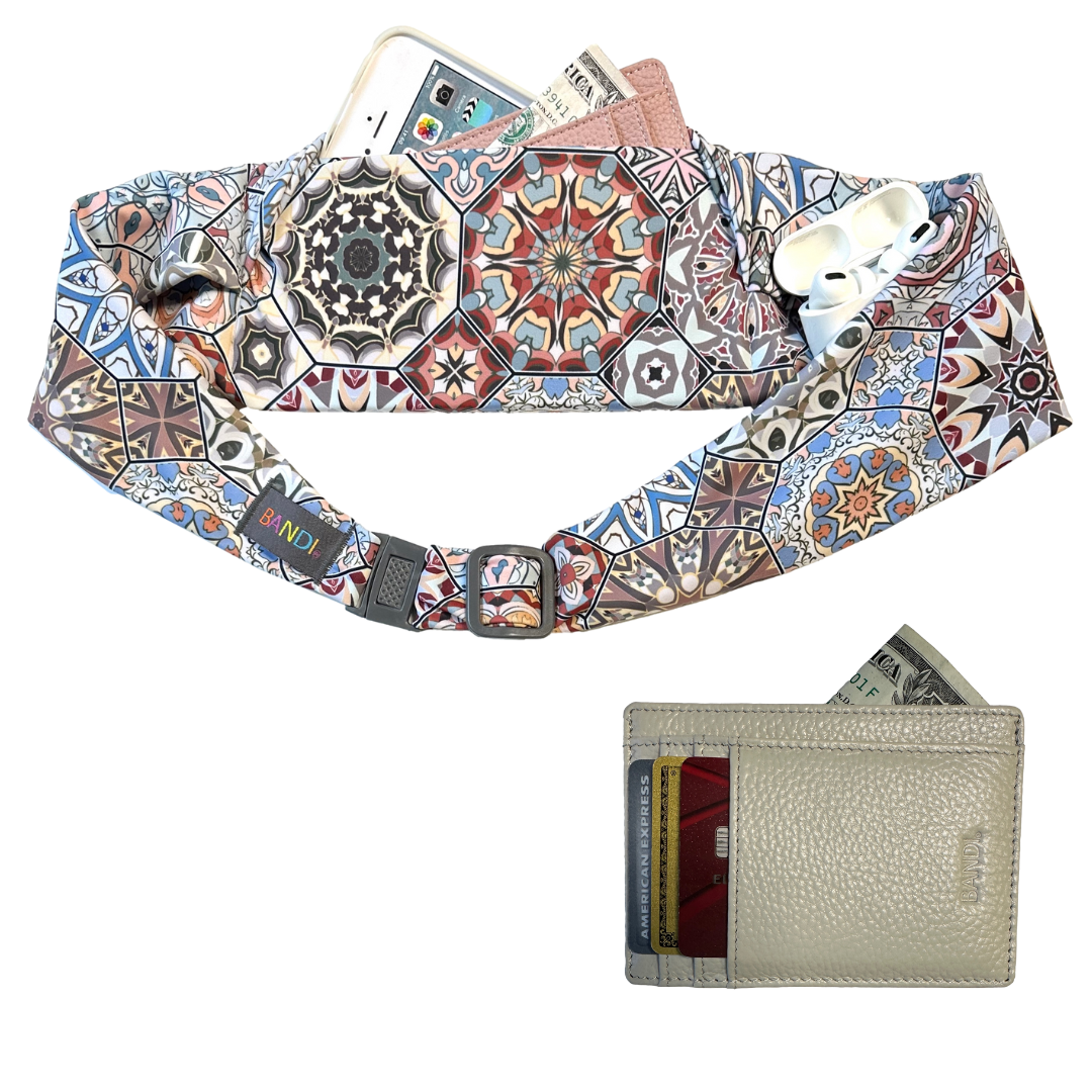 Harmony Pocketed Belt + Slim Ivory Leather Wallet