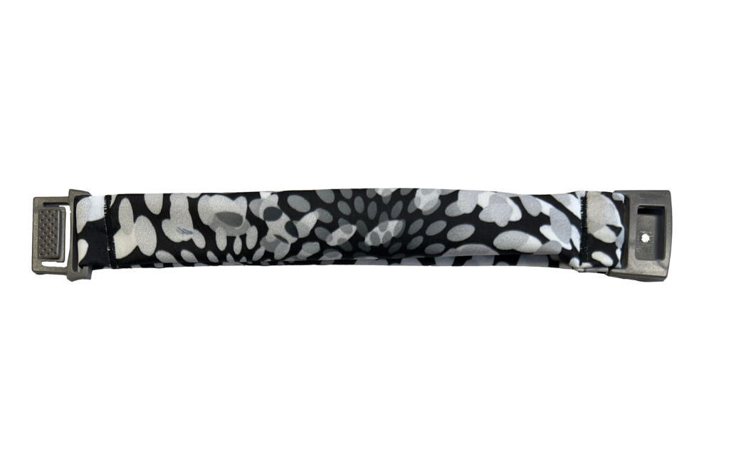 BANDI Belt extender in black, grey and white print Moonflower