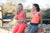 Two Models talking while on hike wearing Bandi Wear
