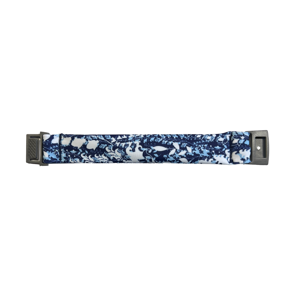 Blue Ivy Belt extender blue and white pattern