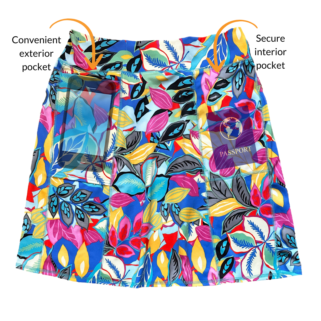 Tropicana Freestyle Pocketed Skirt