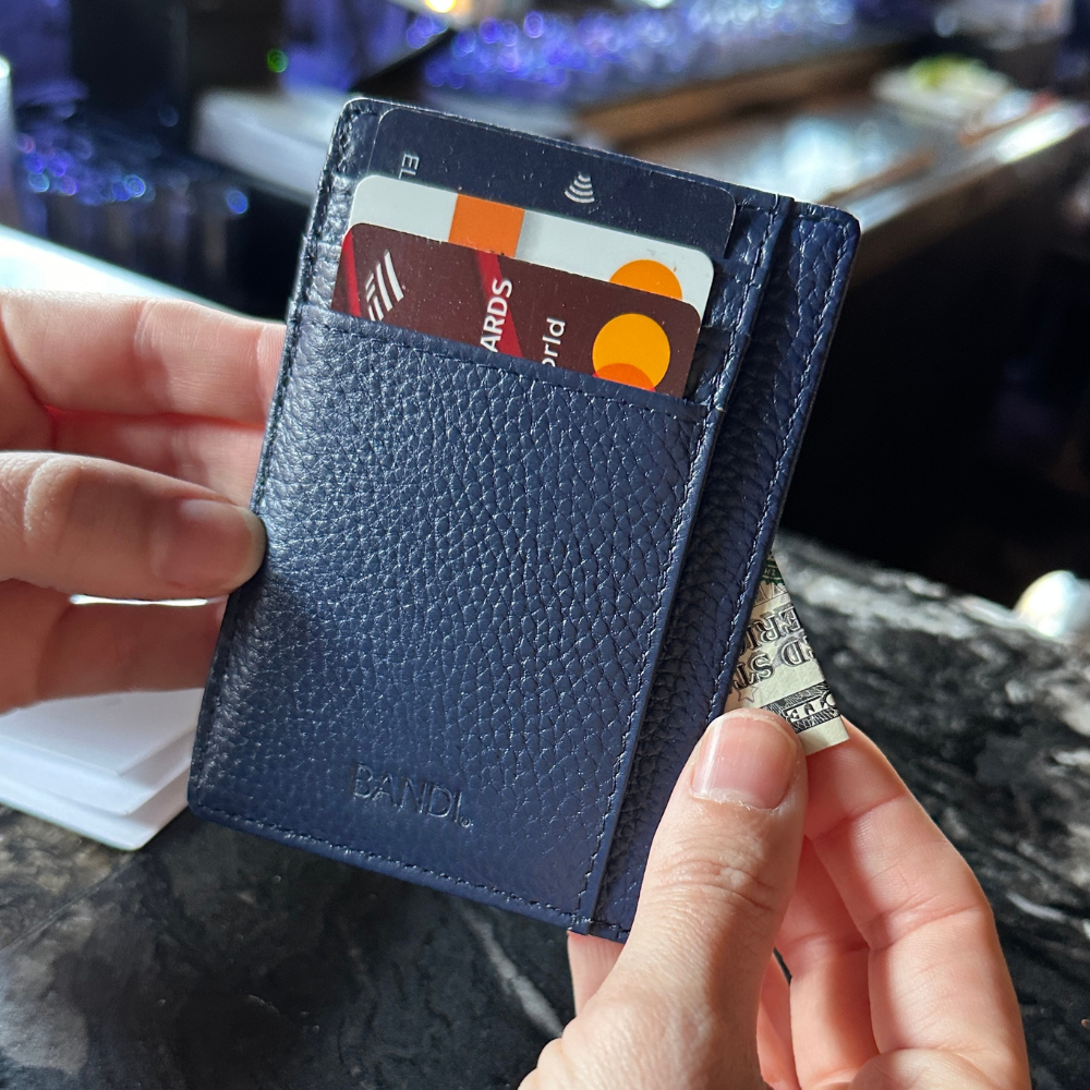 Leather Wallet - Indigo