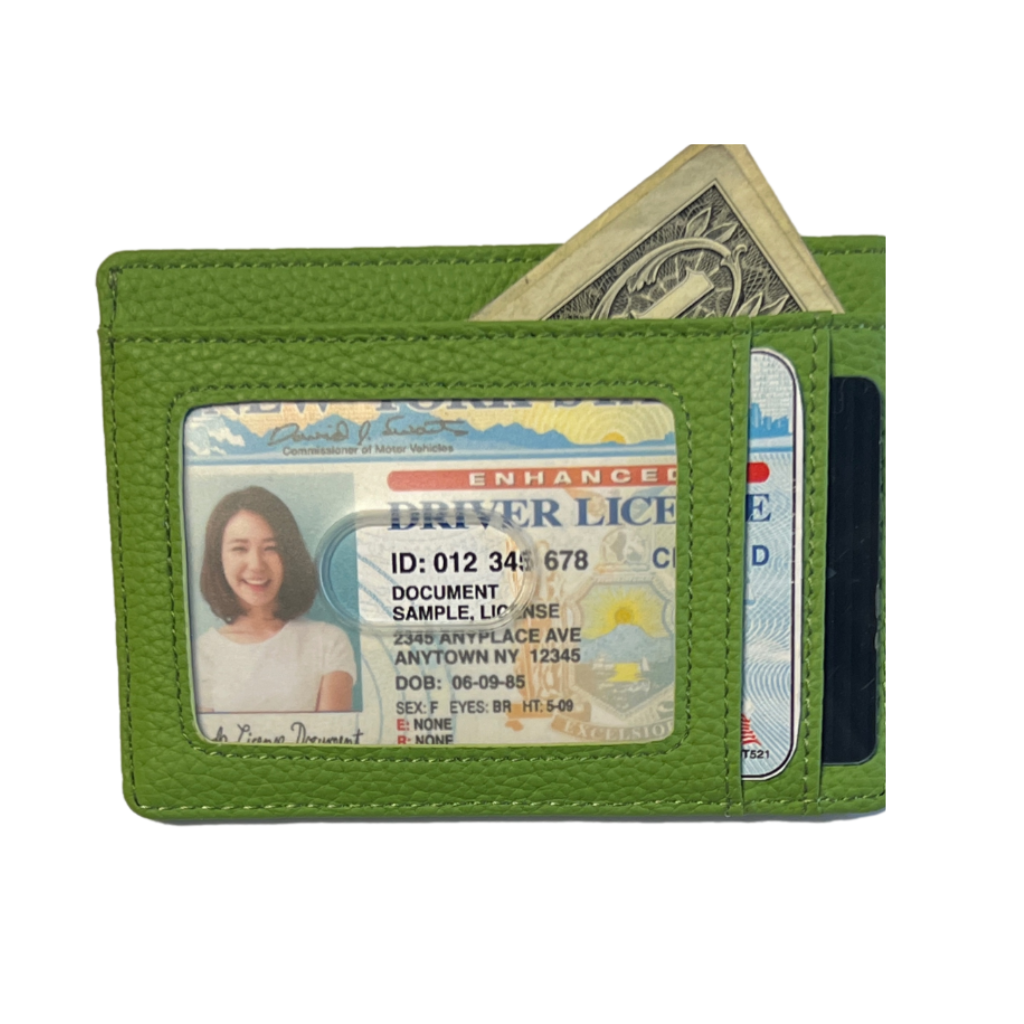 BANDI Kiwi green wallet back view