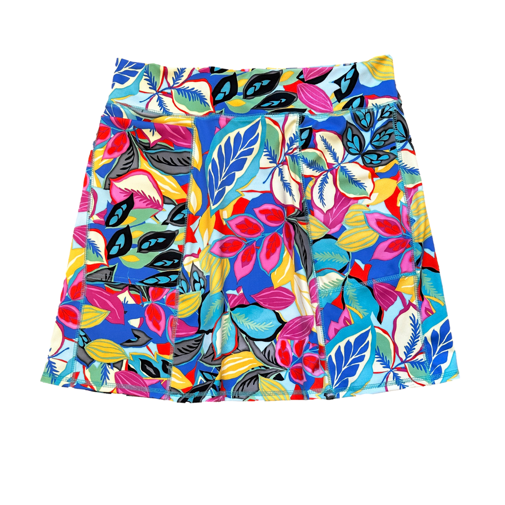 Flirty Length Pocketed Skirt - Tropicana