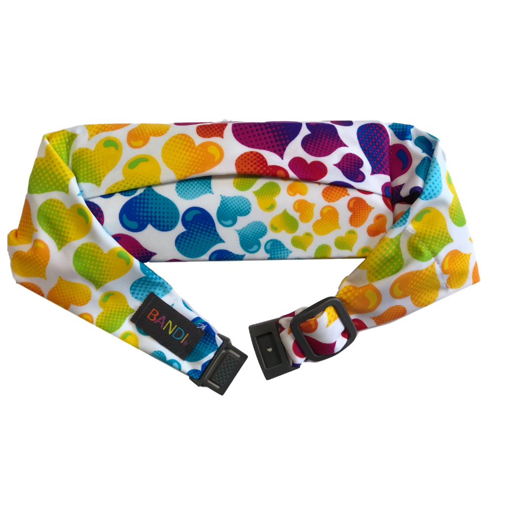 Kids Pocketed Belt - Rainbow Hearts