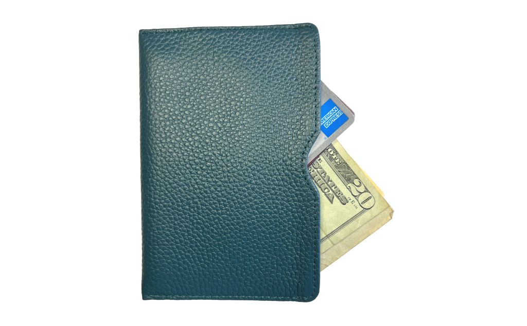 Leather Card/Money holder - Teal