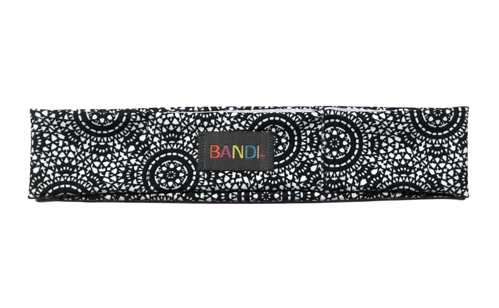 BANDI Wear Black and White spiral pattern Headband