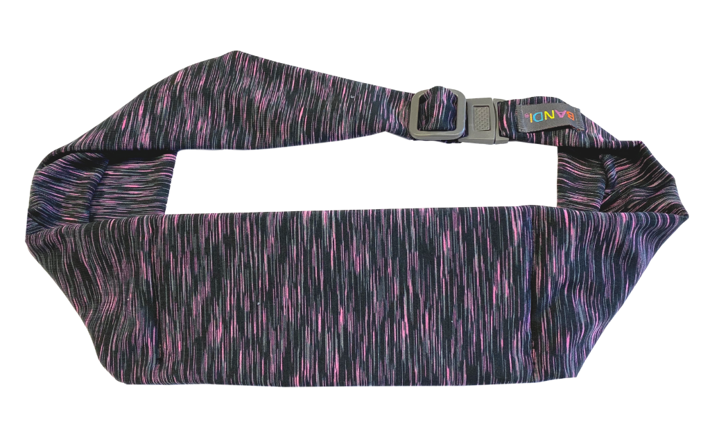 Strata Black/Fuchsia Pocketed Belt