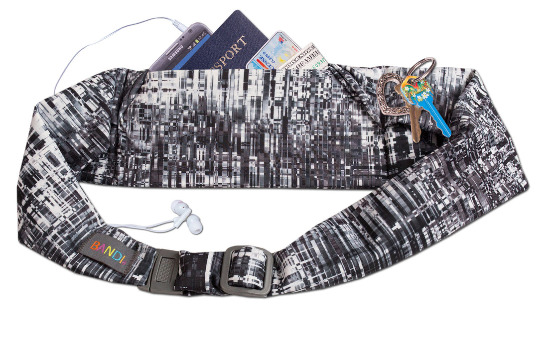 Pocketed Belt - Black Hatch